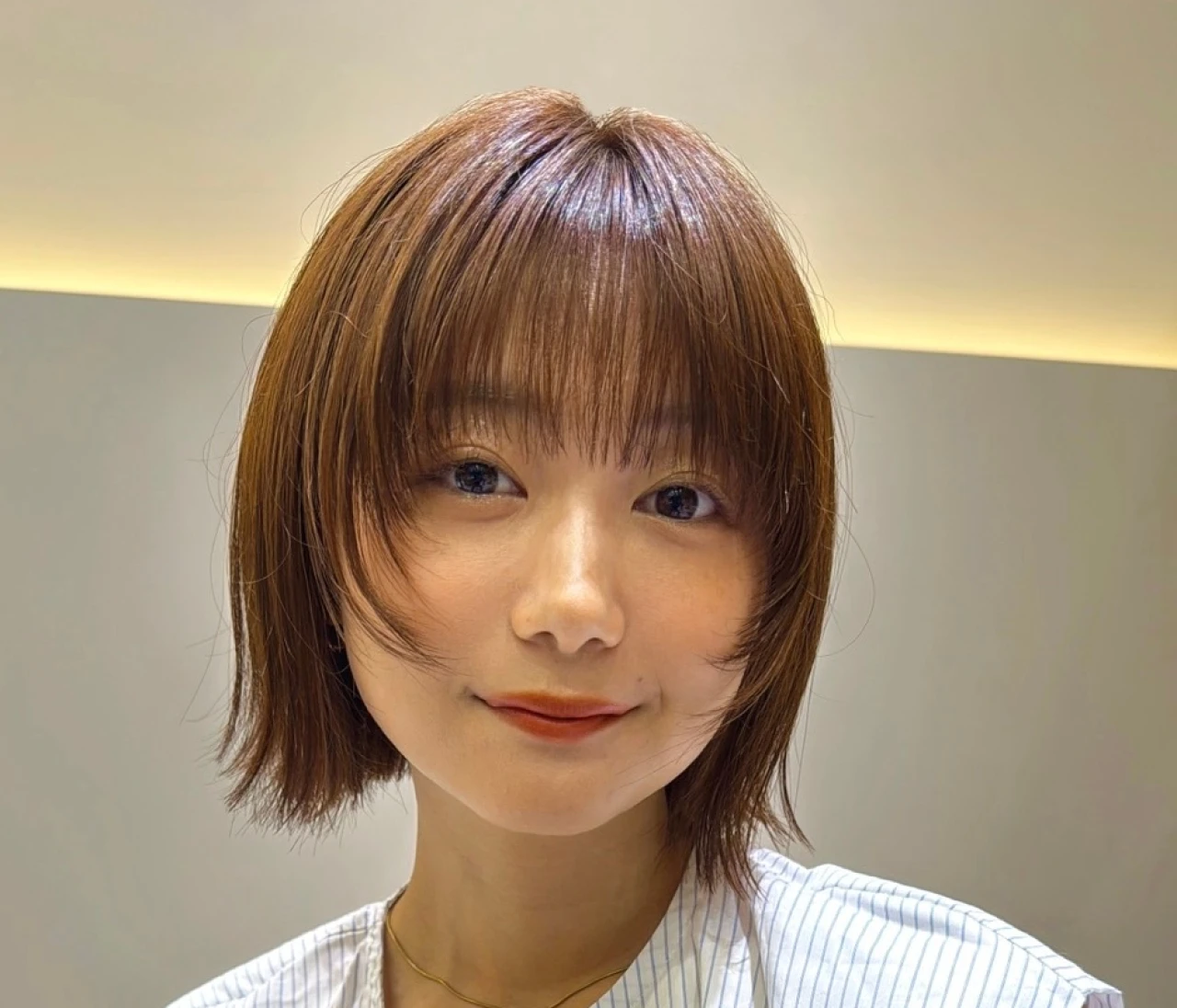 【ボブ・30代大人の髪型】面長さん向けヘア・フェイスレイヤーボブ