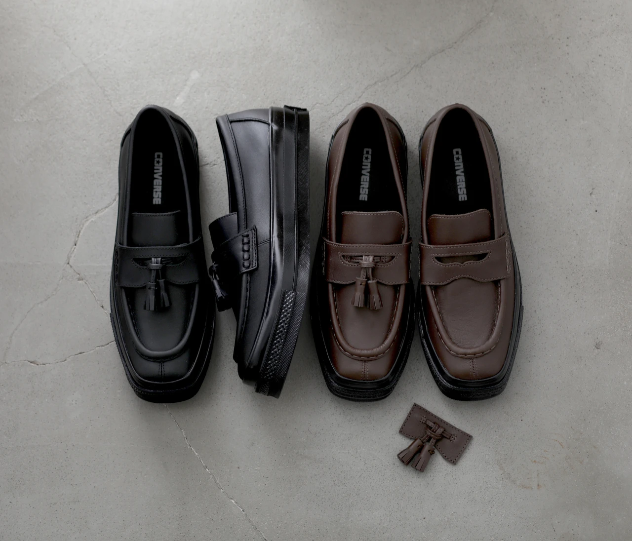 【CONVERSE（コンバース）】レザーアッパーのローファースニーカー“ALL STAR SQUARETOE LOAFER”が登場