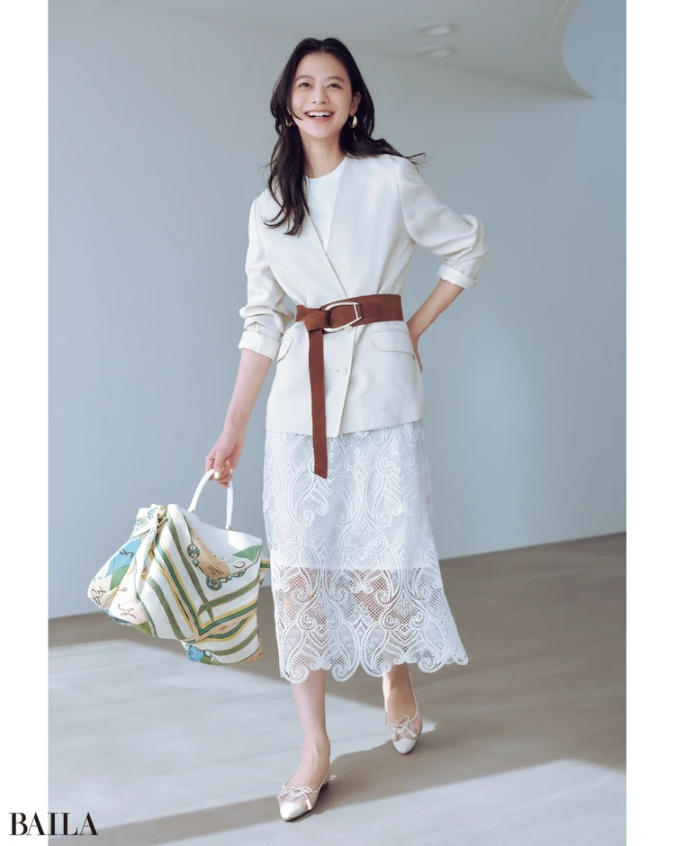 旬度抜群の太ベルトで おしゃれとメリハリを両立！