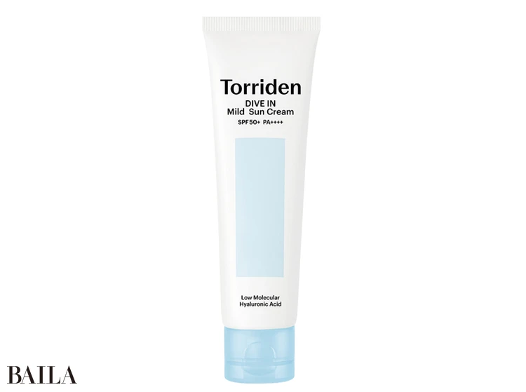 ダイブイン マイルド サンクリーム SPF50+・PA ++++ 60ml ￥2530／Torridenお客様お問い合わせ窓口