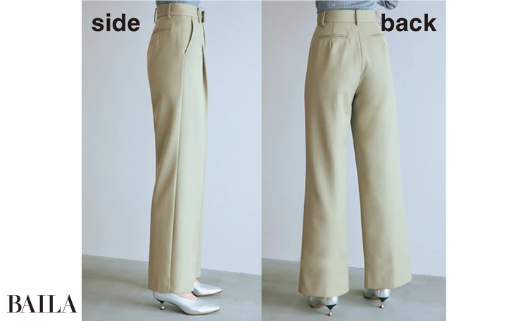 「ánuans(アニュアンス)」のストレートパンツ サイド&バック