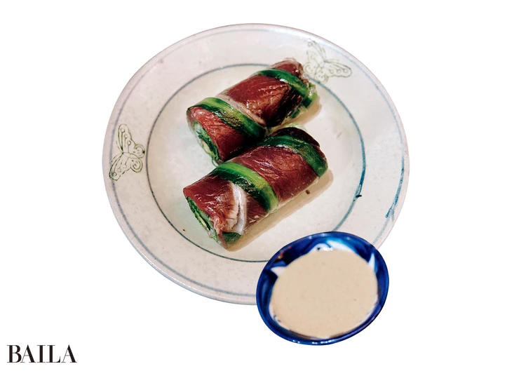 鰹とニラの生春巻き ¥1500