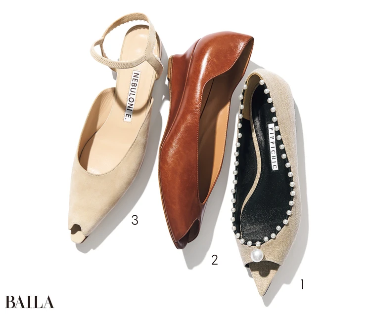 新顔「ミニオープントゥ」3足