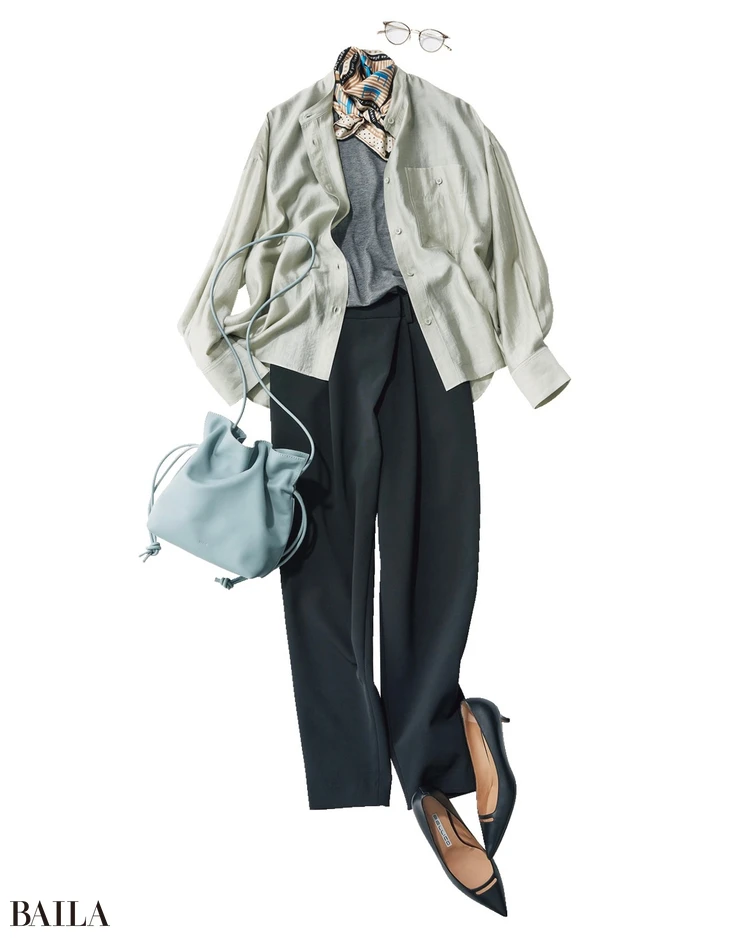 シャツとパンツコーデ