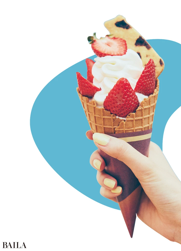 いちごミルクソフト ¥1300