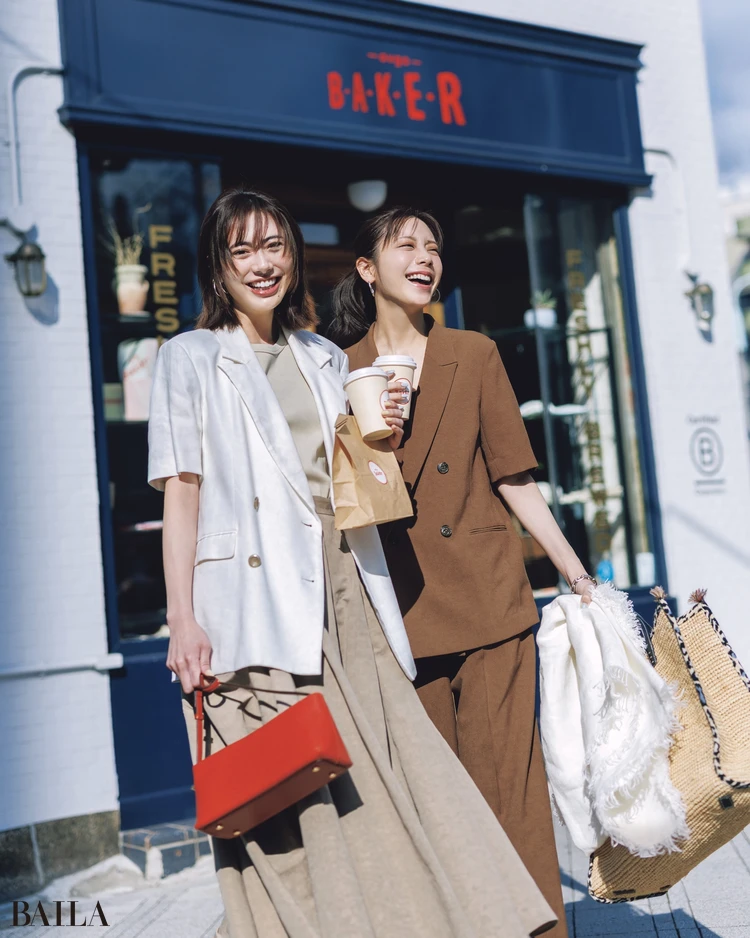 4月15日（水）のコーデ　土屋巴瑞季、貴島明日香 ジャケットコーデ