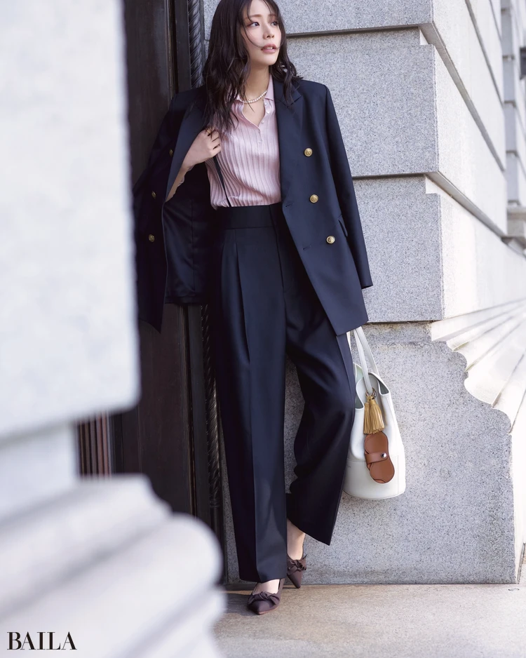 4月9日（木）のコーデ　貴島明日香　ジャケットコーデ