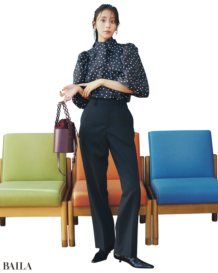 CINOH　【BLACK FORMAL】 ストレートレッグ トラウザー