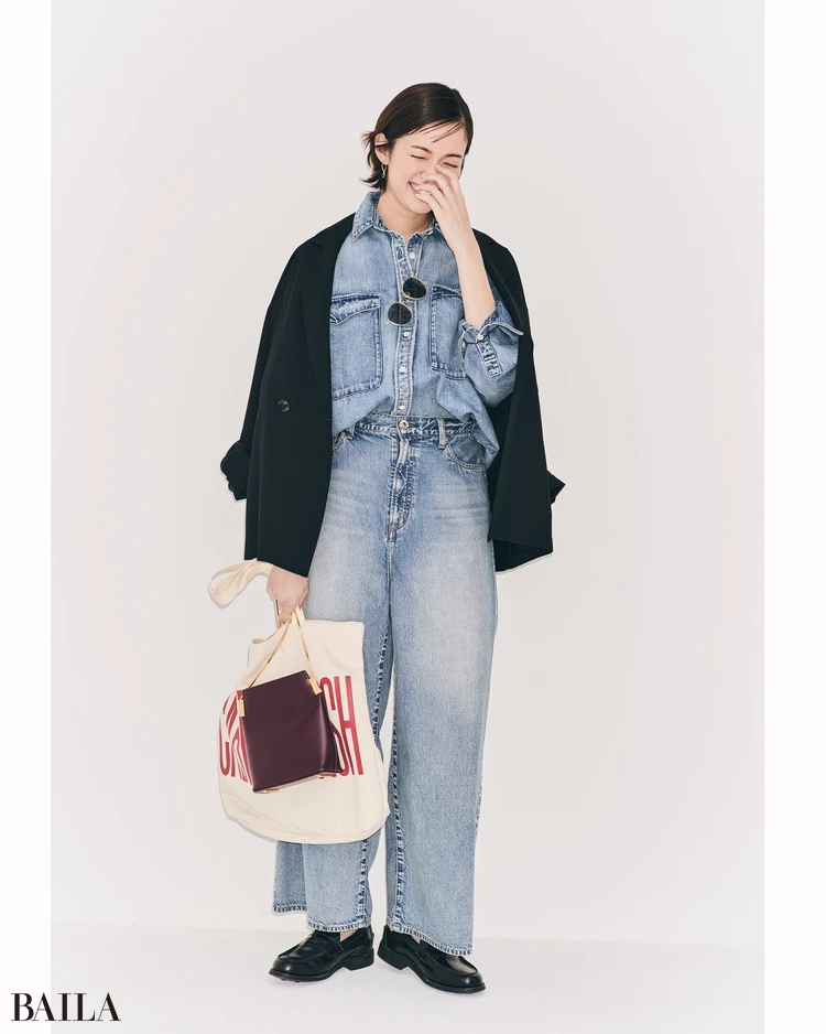 4月25日（土）のコーデ　佐藤栞里　ジャケットコーデ