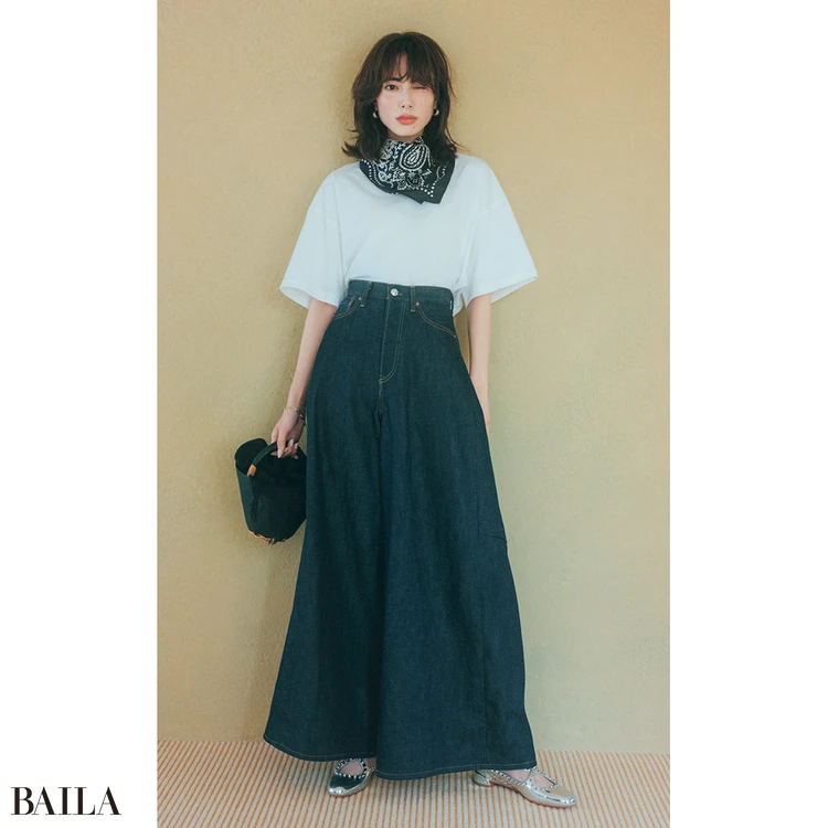 8月26日（火）のコーデ　土屋巴瑞季　スカートコーデ