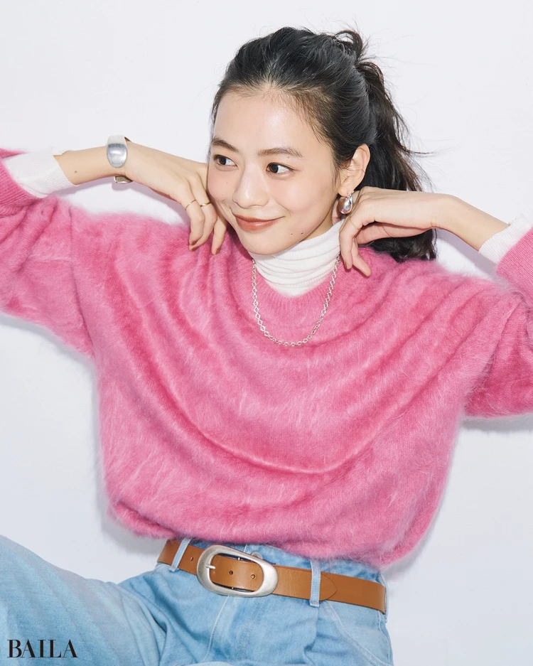 1月11日（日）のコーデ  松木育み　ベルトコーデ