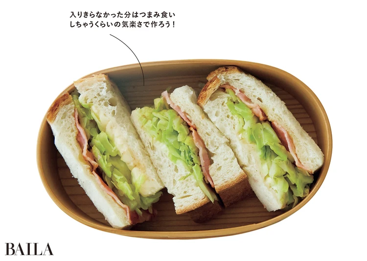 【昼ご飯】キャベツとベーコンのサンドイッチ