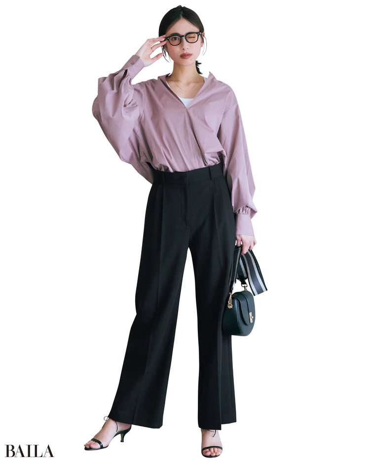 「DES PRÉS(デ・プレ)」のハイウエストパンツ