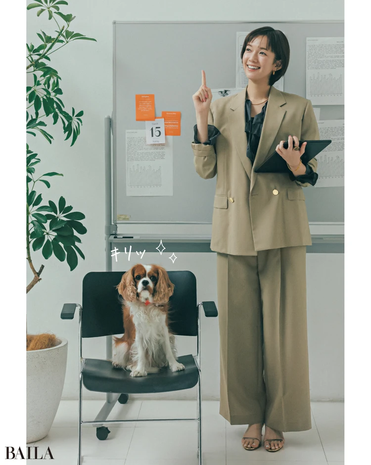 《Day12》セットアップにブラウスで甘さを入れ完成間近なフードの最終プレゼン。課長も見守ってくれて、心強い♪