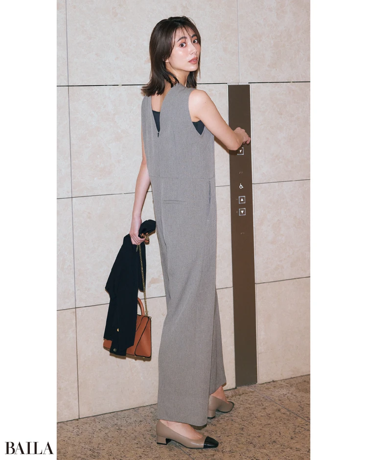 「FRAY I.D(フレイ アイディー)」の背中あきオールインワン