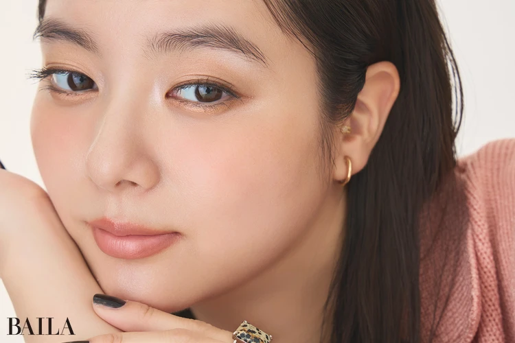 ディオール秋新色　秋のヌーディメイク　寄りカット