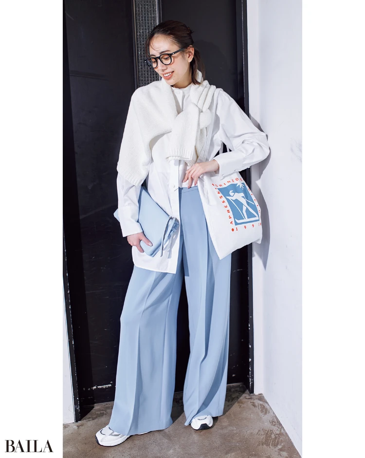 爽やか配色で楽しむワンランク上の大人カジュアル