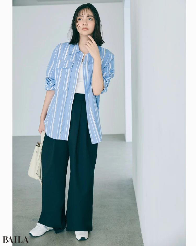 9月9日（火）のコーデ　新川優愛　パンツコーデ