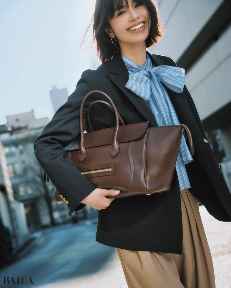 佐藤晴美 バッグコーデ