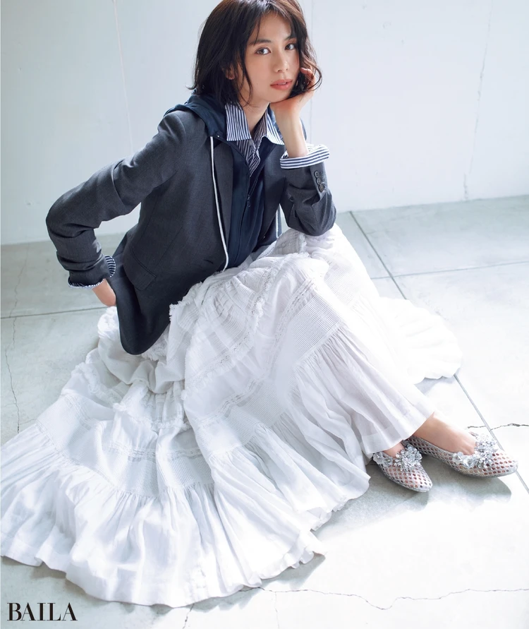 定番ジャケットも3枚レイヤードでおしゃれ上級者見え