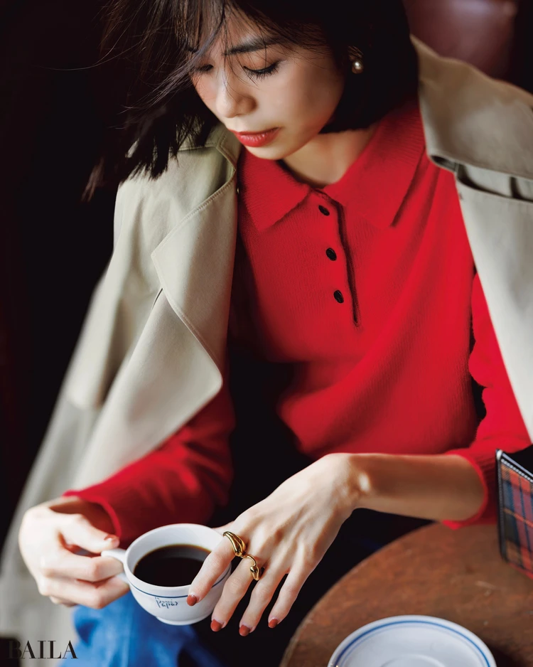 10月21日（火）のコーデ　佐藤晴美　ニットコーデ