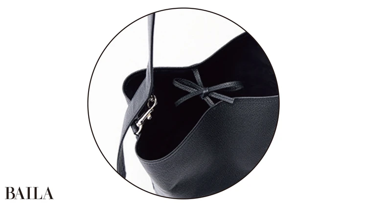 上部をひもで閉じられて安心