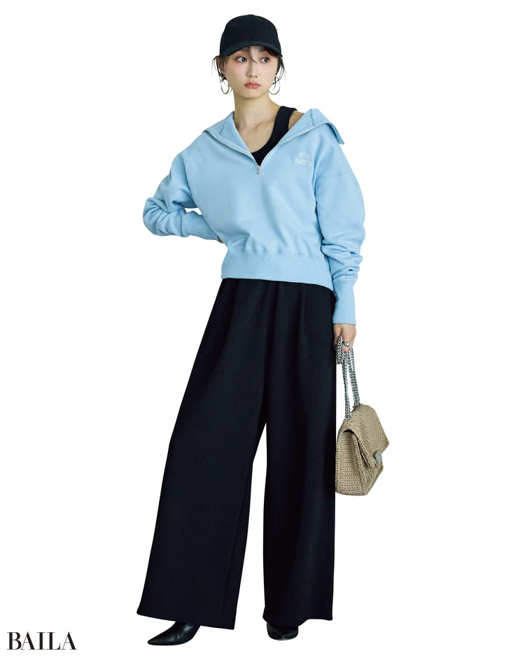 オブラダ ジャージーワイドパンツ