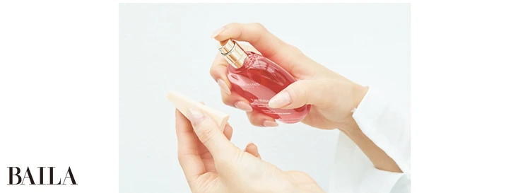 乾燥くずれが気になる日は フィックスミストを仕込んで