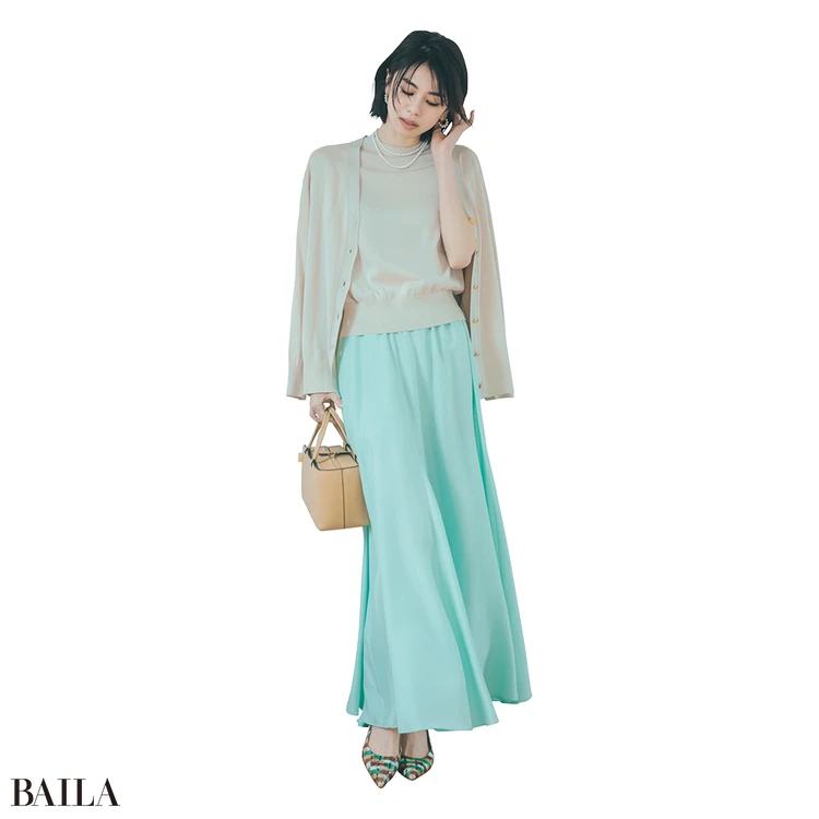 8月20日（水）のコーデ　佐藤晴美　スカートコーデ