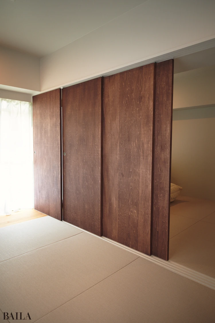 中古マンション　可動式の引き戸