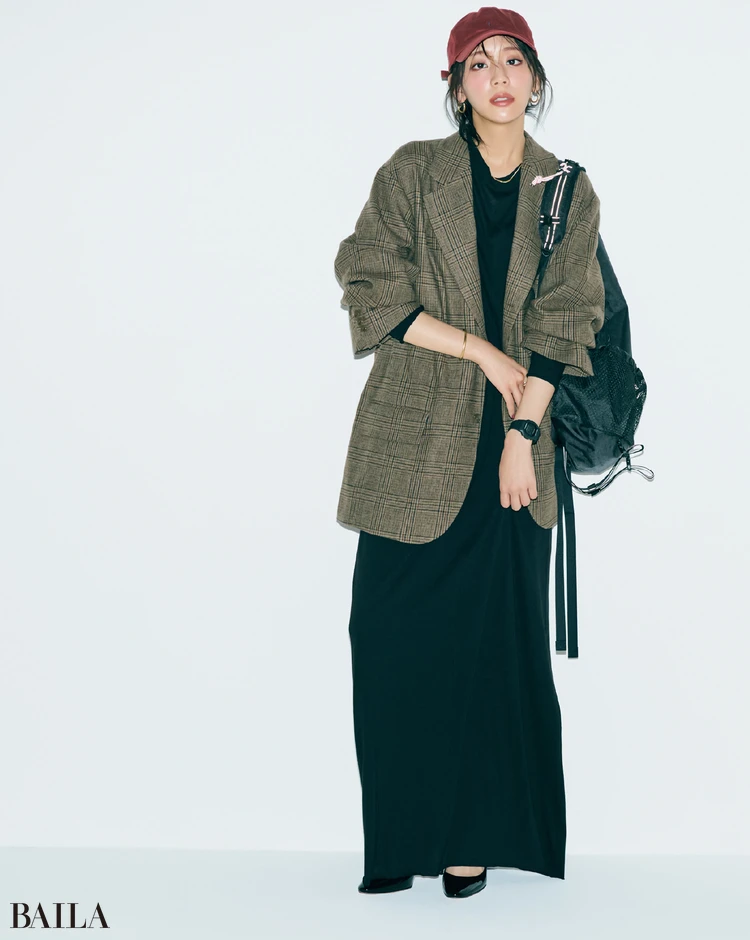 タイムレスなジャケットを ギャップ小物でイメチェン