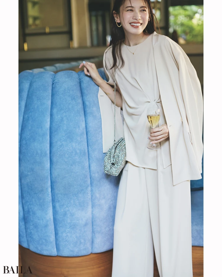 宮田聡子　セットアップコーデ