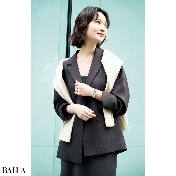 『アンクレイヴ』のリネンライクツイル ジャケット