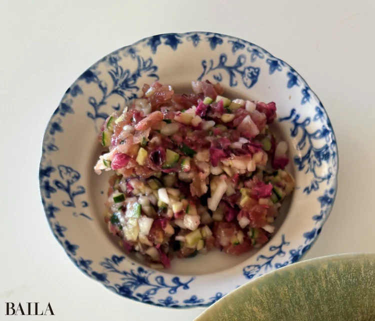 長谷川あかり レシピ まぐろの柴漬けタルタル 献立