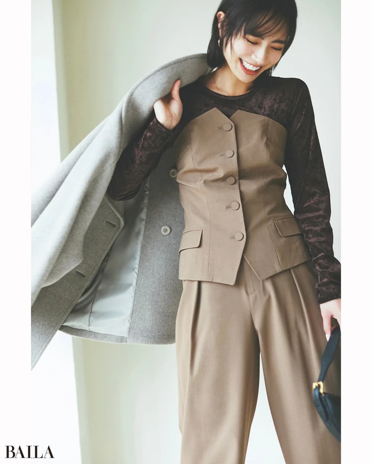 11月18日（火）のコーデ　土屋はずき　セットアップ　ジャケットコーデ