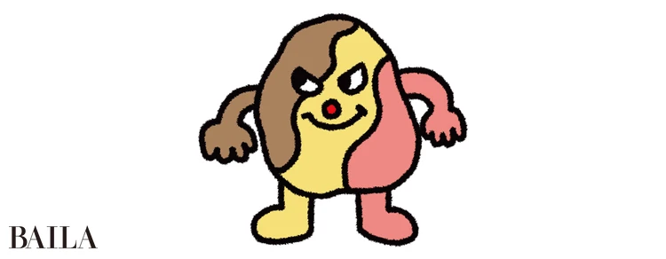 顔全体をよどませる色ぐすみ