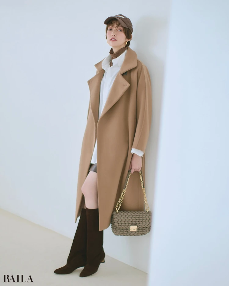 佐藤栞里 コートコーデ