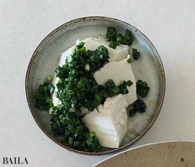 長谷川あかり レシピ ニラ柚子胡椒ダレの温奴 献立