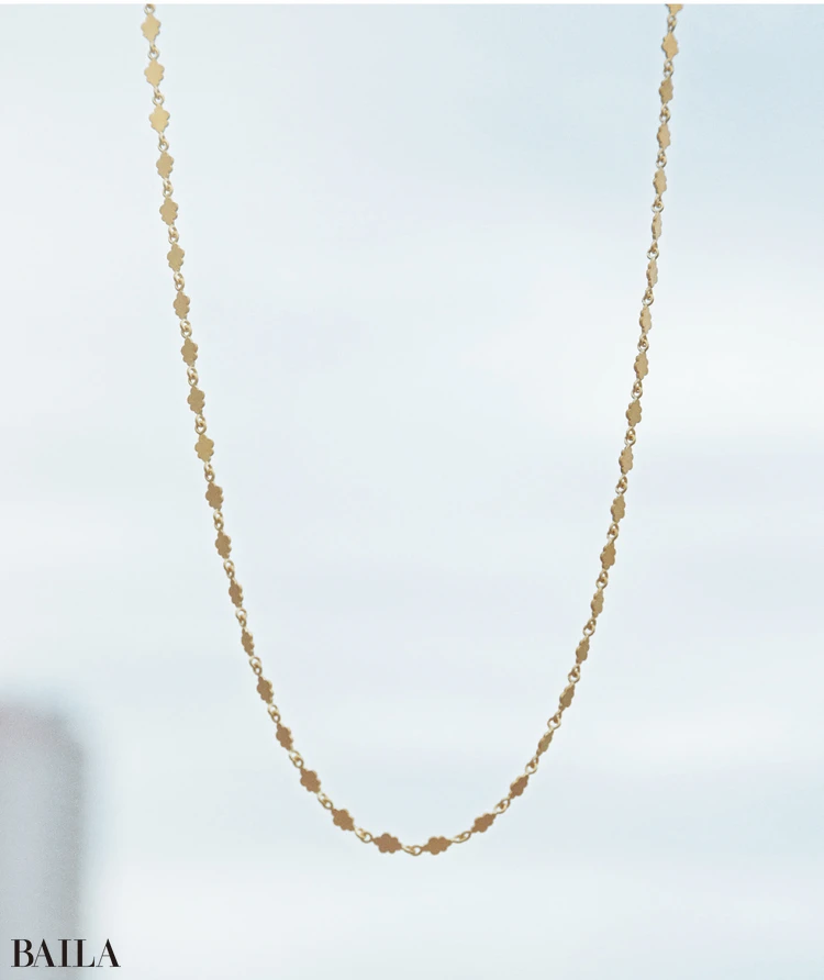 スモール“ヘブン・パイエット”ネックレス（K20YG）