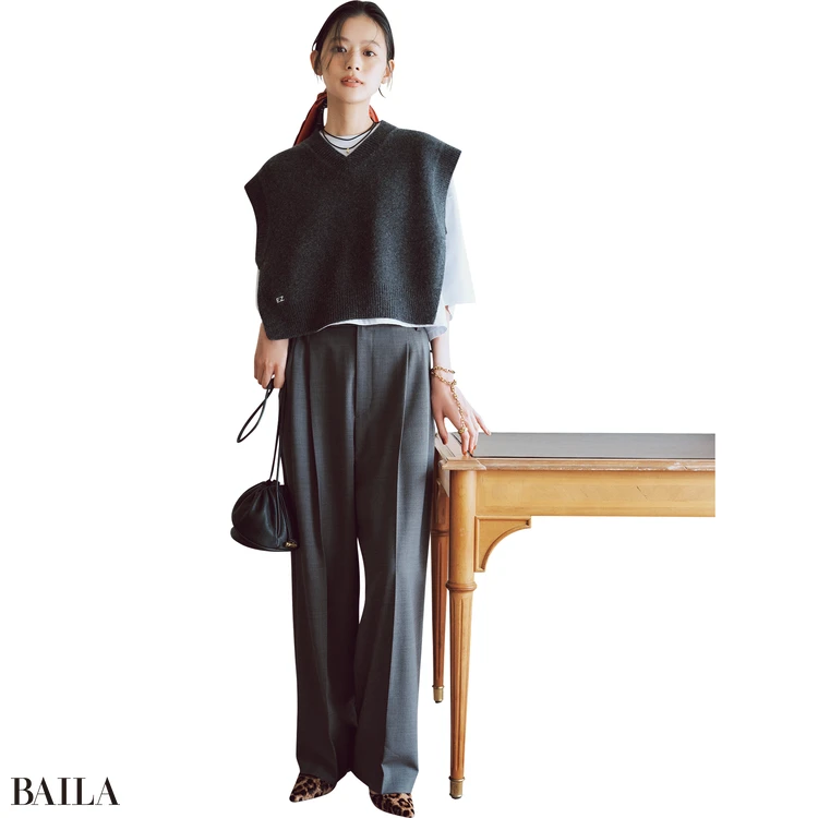 【20°C】KNIT VEST×Tシャツ