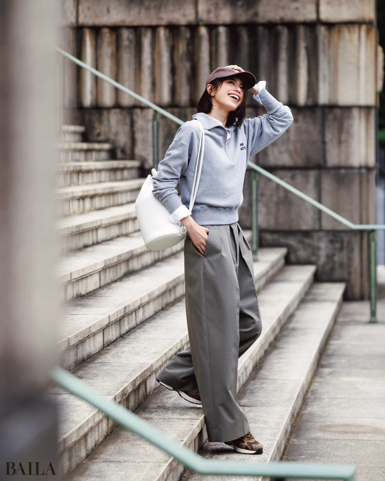 10月4日（土）のコーデ　佐藤晴美　パンツコーデ