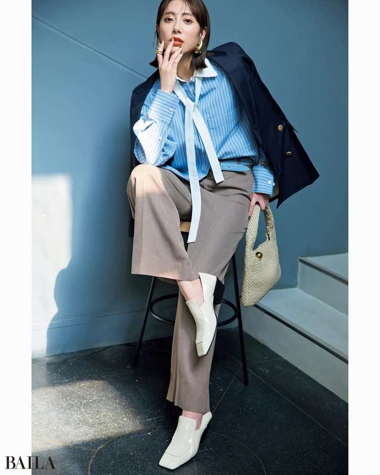 土屋巴瑞季　ジャケットコーデ