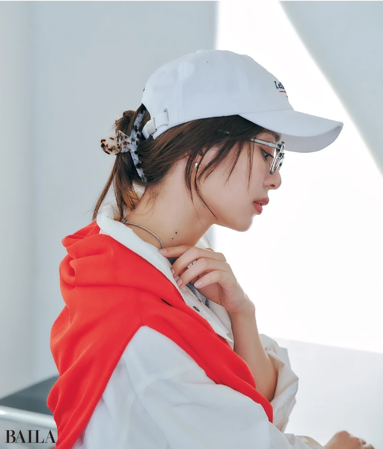 キャップの上から可愛さをON×ねじりクリップ留め