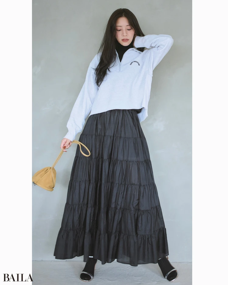 貴島明日香 スカートコーデ