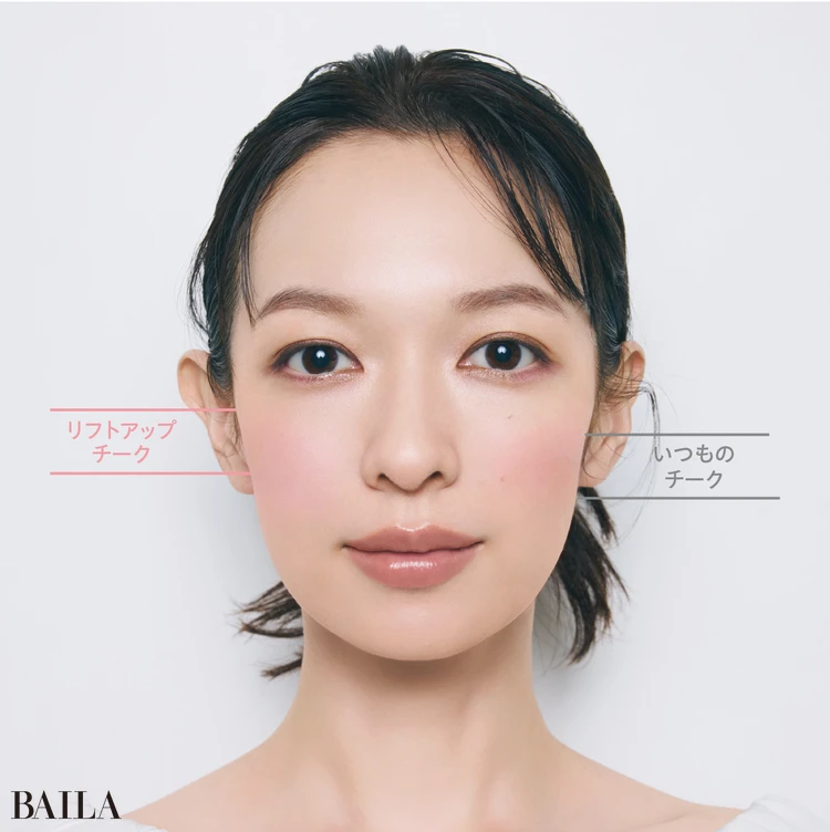 リフトアップ チーク　いつもの チーク　