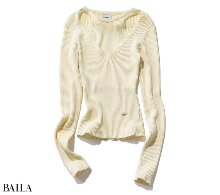 ニット￥26400／クメ