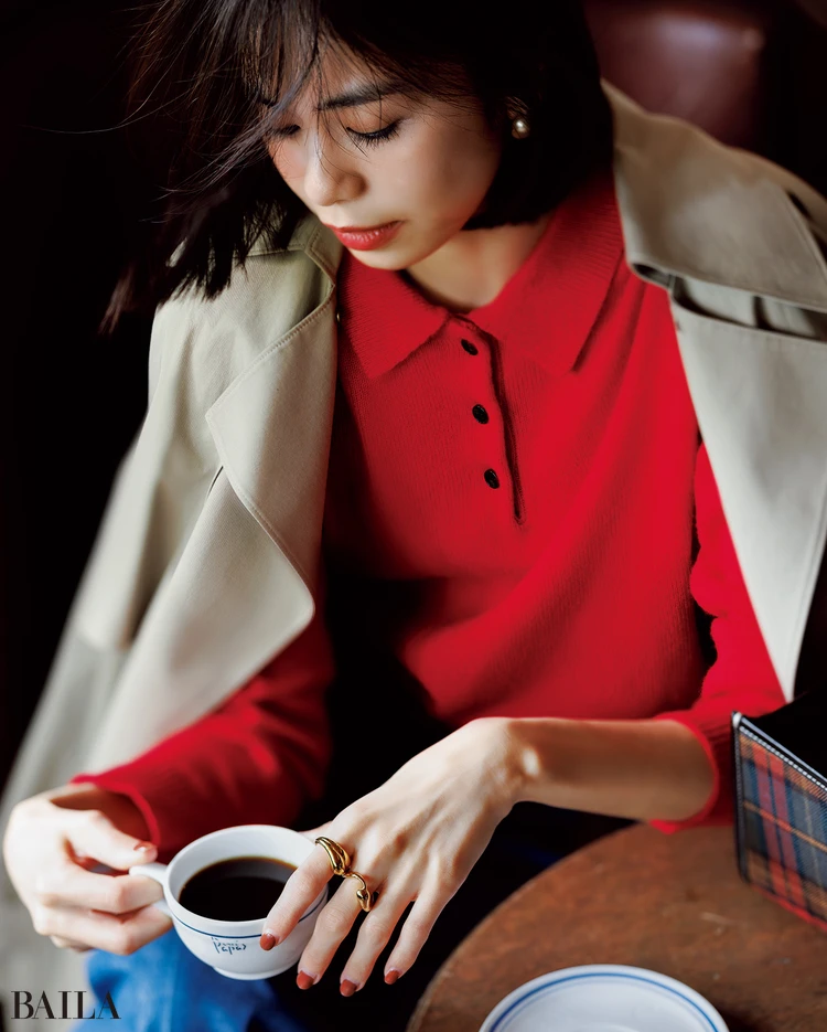 佐藤晴美 【+design knit】主役級が出そろう秋。デザインニットに私らしさを託して