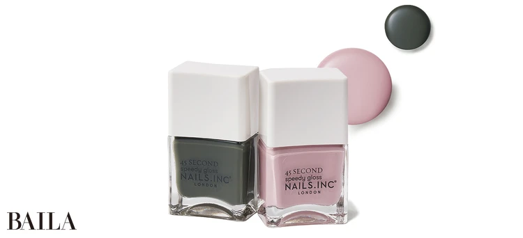 ネイルズ インク 45 セカンド スピーディ ネイルポリッシュ(右)KING CROSS KEEPS COOL・(左)WAITING FOR WESTM INSTER 各¥2750/ティー エー ティー(ネイルズ インク)