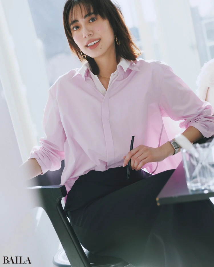 3月2日（月）のコーデ　土屋はずき　シャツコーデ