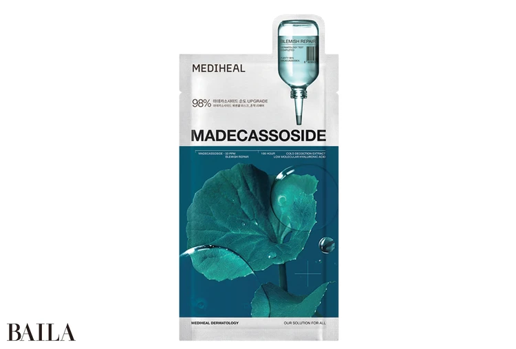 メディヒール マデカッソシド エッセンシャルマスク ブレミッシュリペア 20ml ￥220／メディヒール